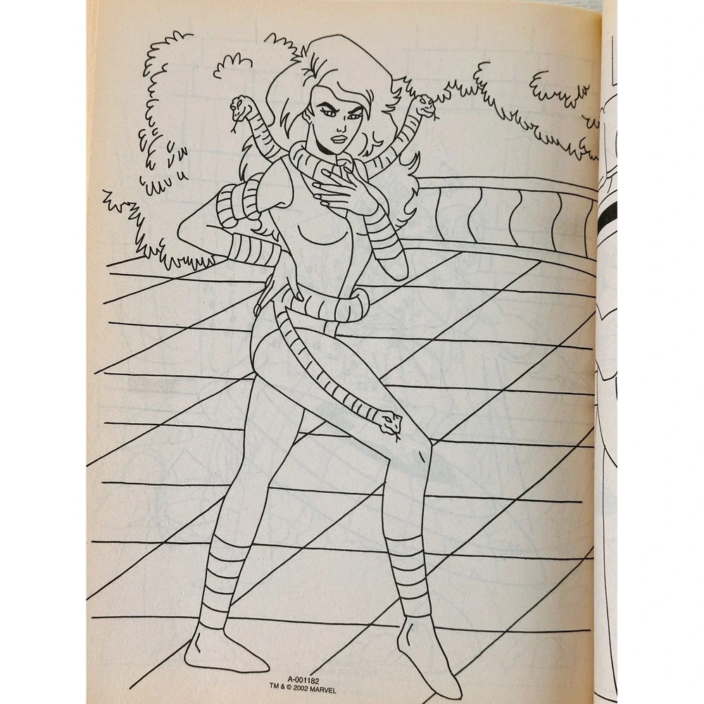 Marvel Avengers Coloring Activity Book 2002‎ Super Heroes Kids Fun Uncolored